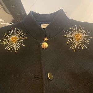 Black Coat with Gold Accents from Paris!